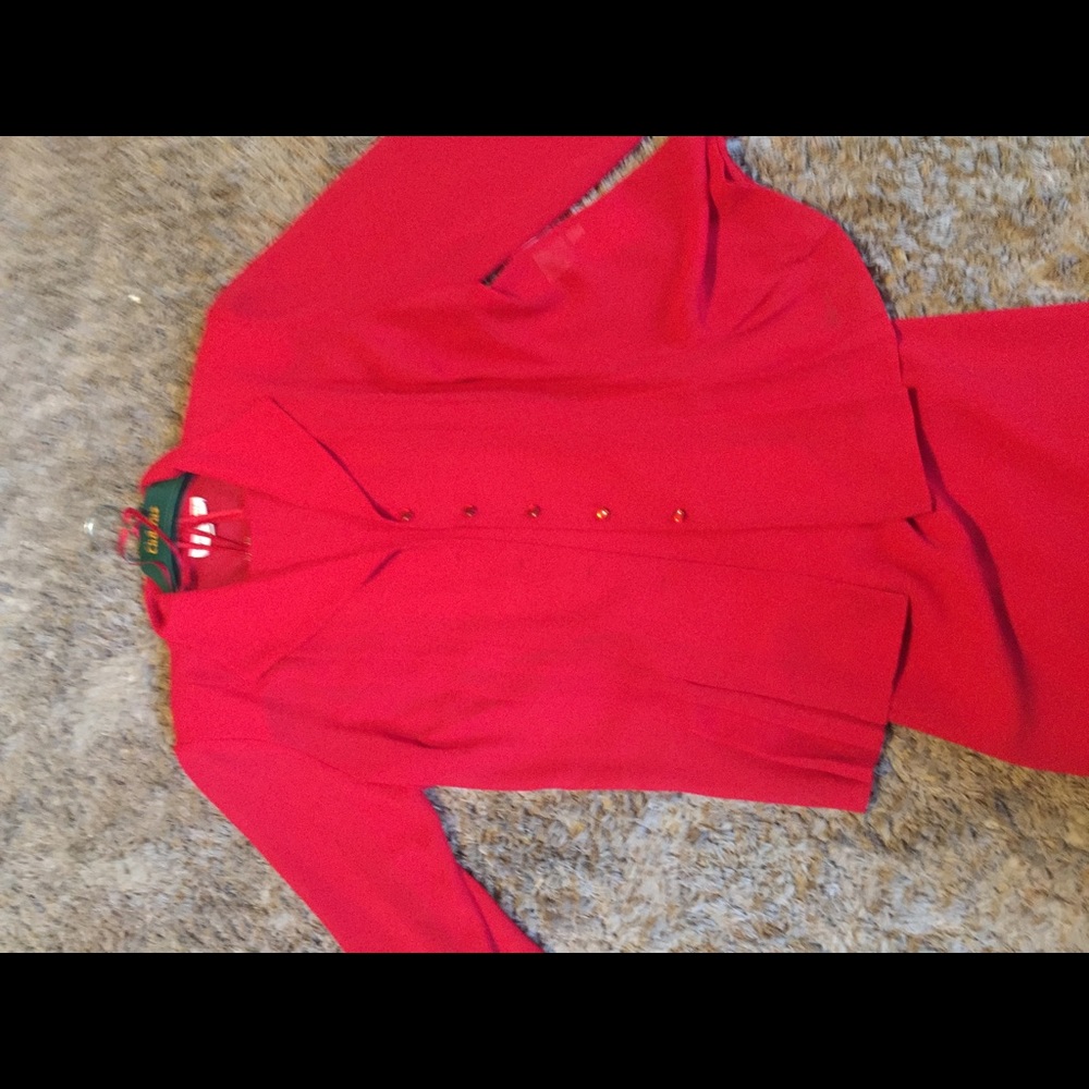 Red 2piece dress just in time for the holidays. - Picture 4 of 8